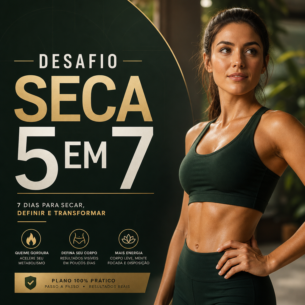 capa oficial do produto Desafio Seca 5 em 7 em ambiente claro e feminino